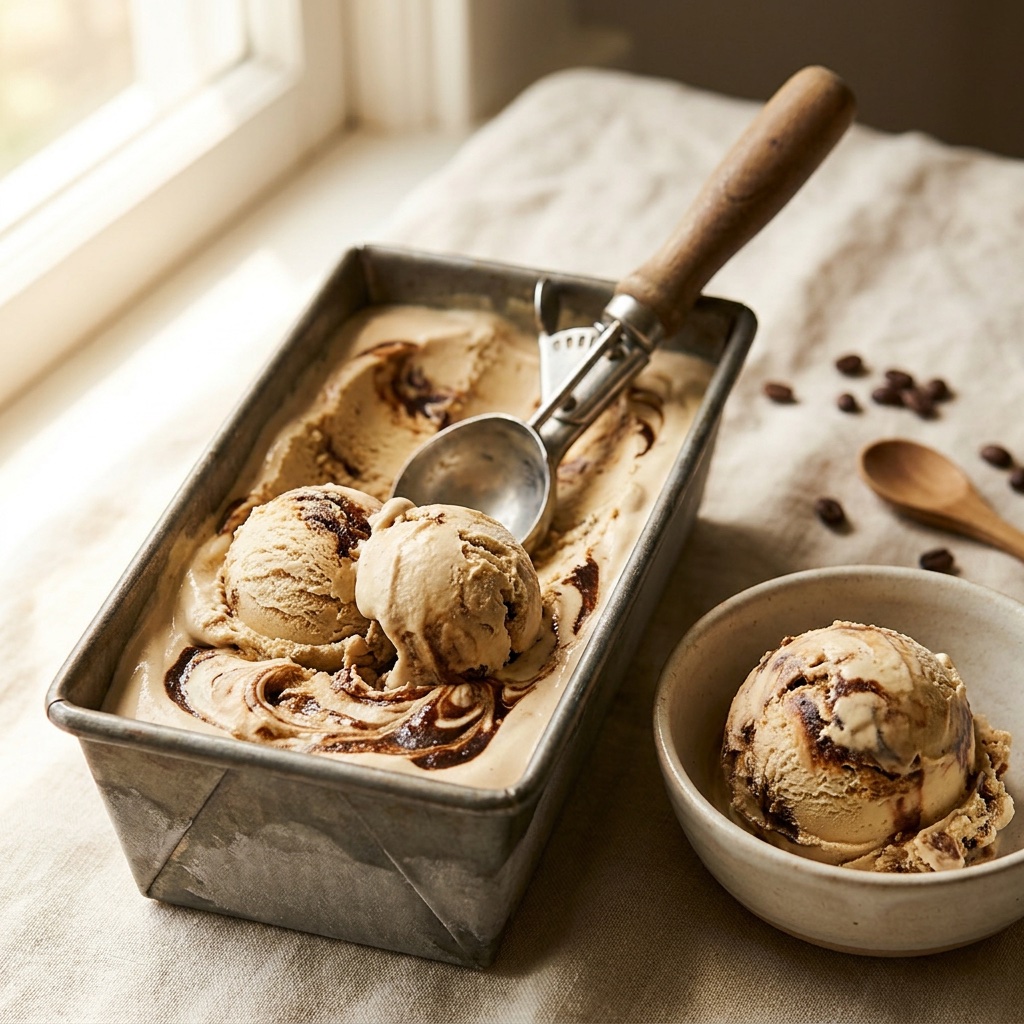 No-Churn Coffee Ice Cream